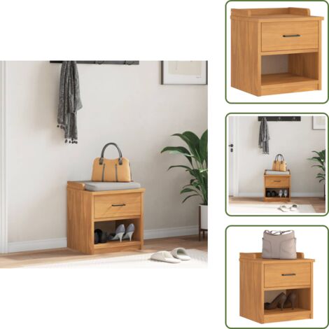 Panca in pino - vidaXL Panca da Corridoio SANDNES 45x40x50 cm Legno Massello di Pino - Armadio da ingresso