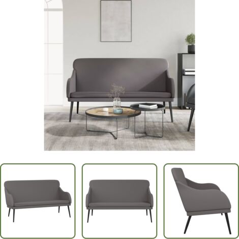 Panca in similpelle - Panca Grigia 110x76x80 cm in Similpelle