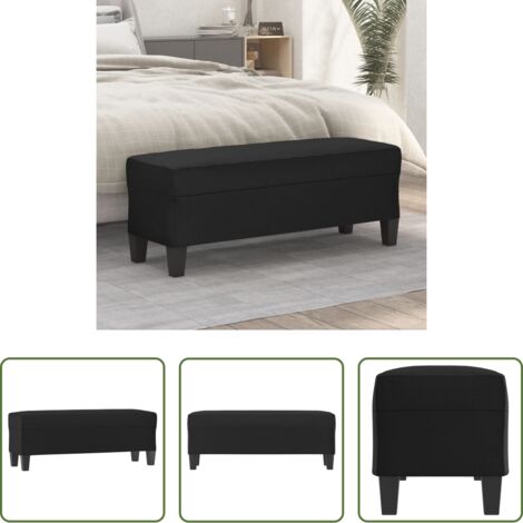 Panca in similpelle -  Panca Nera 100x35x41 cm in Similpelle