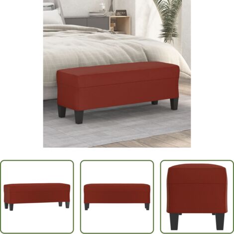 Panca in similpelle -  Panca Rosso Vino 100x35x41 cm in Similpelle