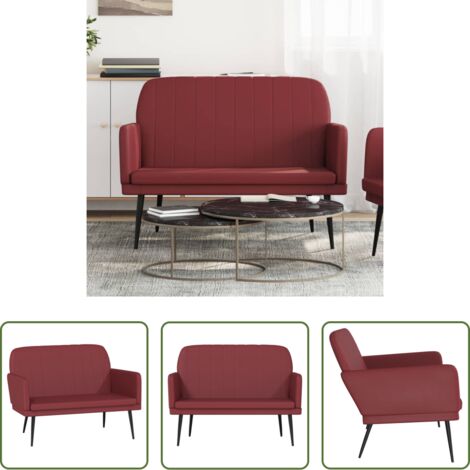 Panca in similpelle -  Panca Rosso Vino 107x80x81 cm in Similpelle