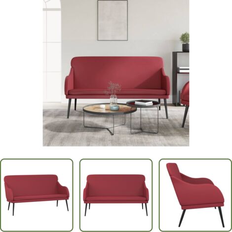Panca in similpelle -  Panca Rosso Vino 110x76x80 cm in Similpelle