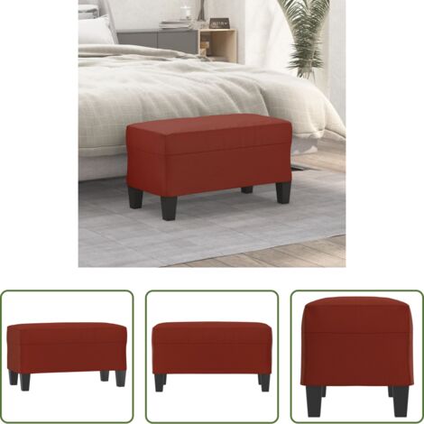 Panca in similpelle -  Panca Rosso Vino 70x35x41 cm in Similpelle