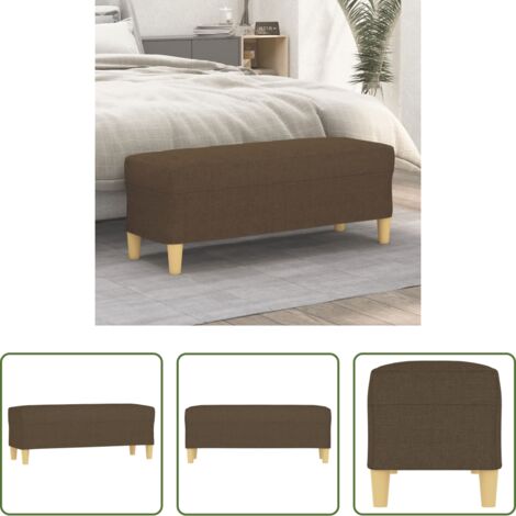 Panca in tessuto -  Panca Marrone 100x35x41 cm in Tessuto