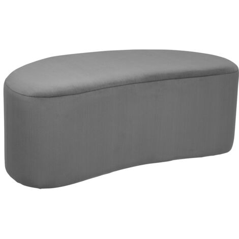 Panca in velluto malone 98x51cm grigio scuro - Atmosphera créateur d'intérieur