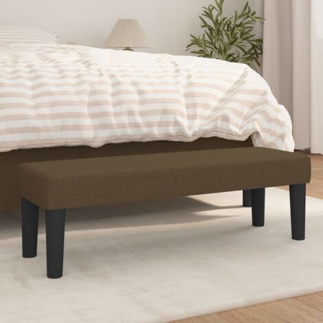 Relaxdays Panca da Ingresso con Tasca Laterale, HLP: 42,5 x 77 x 38 cm,  Seduta Imbottita, Camera da Letto, Marrone Nero