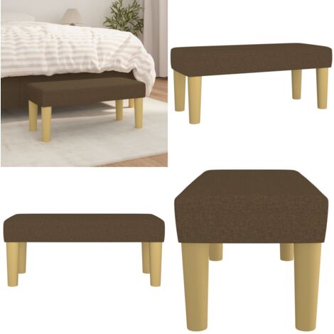 Panca Marrone Scuro 70x30x30 cm in Tessuto - Panca per letto - Seduta confortevole