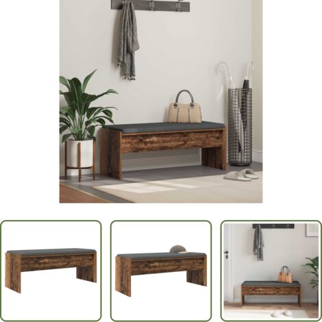 Panca moderna -  Panca per ingresso con cuscino Legno vecchio 103 x 38 x 40 cm