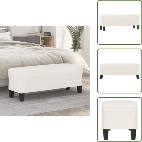 Panca multifunzionale - vidaXL Panca beige 100x35x41 cm in Microfibra - Sedile imbottito