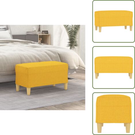 Panca multifunzionale - vidaXL Panca Giallo Chiaro 70x35x41 cm in Tessuto - Panca per divano