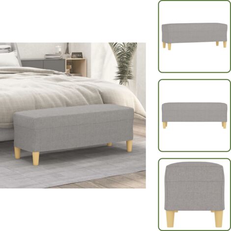 Panca multifunzionale - vidaXL Panca Grigio chiaro 100x35x41 cm in Tessuto - Panca per divano