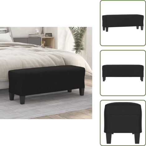 Panca multifunzionale - vidaXL Panca Nera 100x35x41 cm in Microfibra - Sedile imbottito