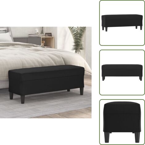 Panca multifunzionale - vidaXL Panca Nera 100x35x41 cm in Similpelle - Panca in compensato