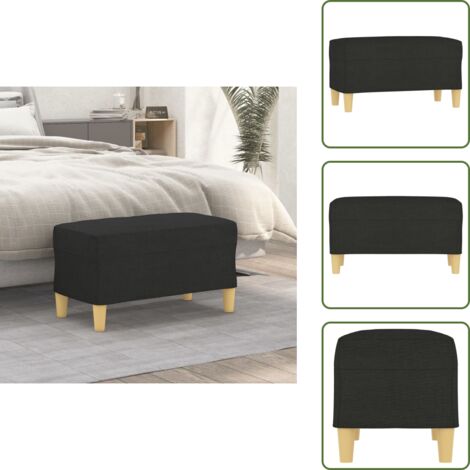 Panca multifunzionale - vidaXL Panca Nero 70x35x41 cm in Tessuto - Panca per divano