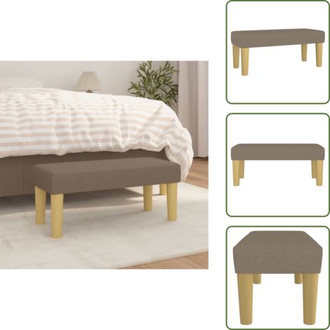 Panca multifunzionale - vidaXL Panca Tortora 70x30x30 cm in Tessuto - Panca tortora