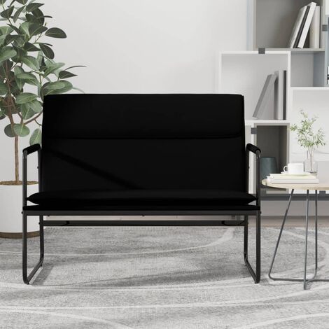 Panca Nera 100x64x80 cm in Similpelle