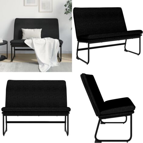 Panca Nera 100x75x76 cm in Tessuto - Panca in tessuto - Panca per casa