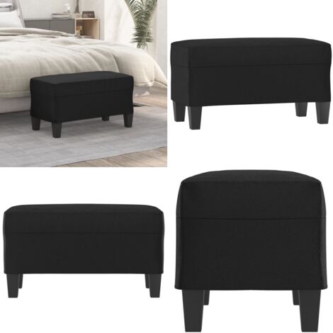 Panca Nera 70x35x41 cm in Similpelle - Panca da ingresso - Panca per letto