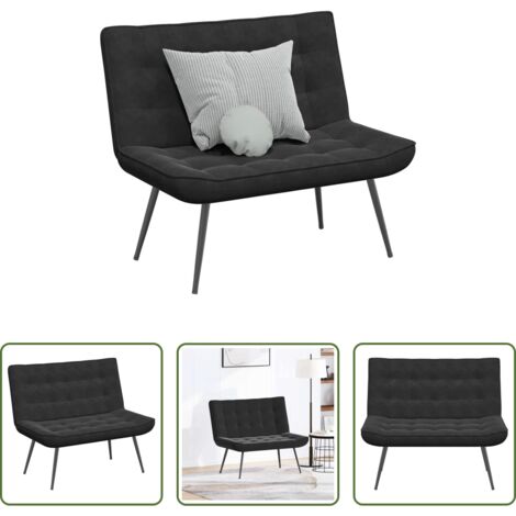 Panca nera -  Panca Nera 110x74x84 cm in Velluto