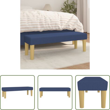 Panca per casa -  Panca Blu 100x30x30 cm in Tessuto
