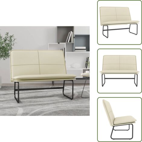 Panca per casa - vidaXL Panca Crema 100x75x76 cm in Similpelle - Panca per salotto