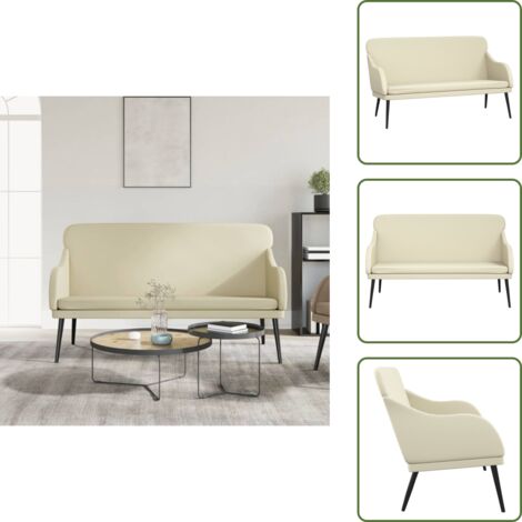 Panca per casa - vidaXL Panca Crema 110x76x80 cm in Similpelle - Panca per rilassarsi
