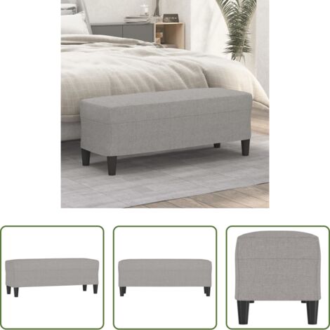 Panca per letto -  Panca Grigio chiaro 100x35x41 cm in Tessuto