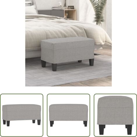 Panca per letto -  Panca Grigio chiaro 70x35x41 cm in Tessuto
