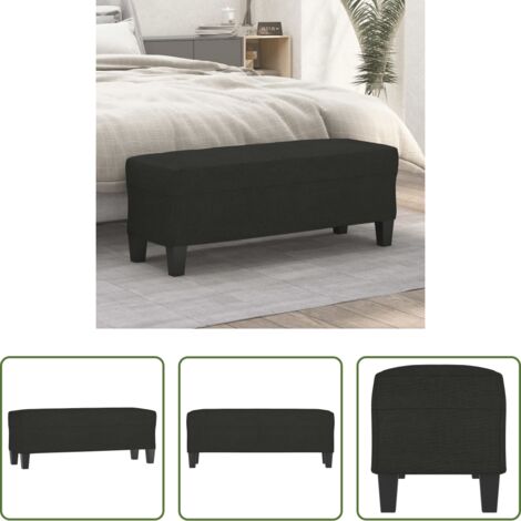 Panca per letto -  Panca Nera 100x35x41 cm in Tessuto