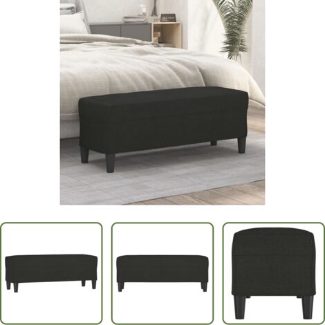 Panca per letto -  Panca Nera 100x35x41 cm in Tessuto