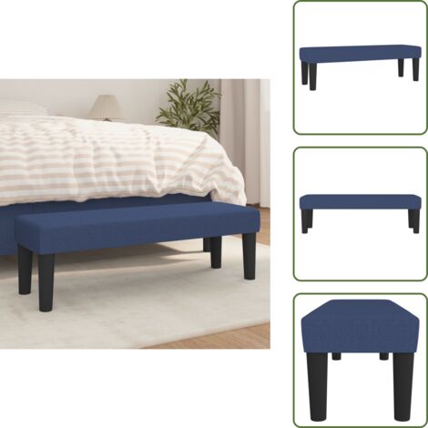 Panca per letto - vidaXL Panca Blu 100x30x30 cm in Tessuto - Panca multifunzionale