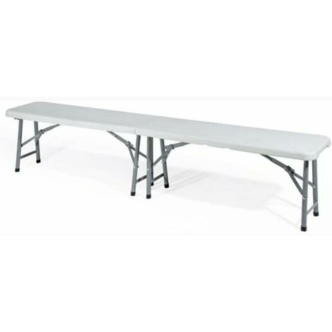 Panca Pieghevole 183x28x44 cm Richiudibile per Feste Sagre Fiere Giardino Campeggio Camping