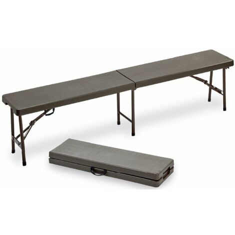 Panca pieghevole a valigia catering, scampagnata, giardino noce 183x30x44 cm Fredi Olly