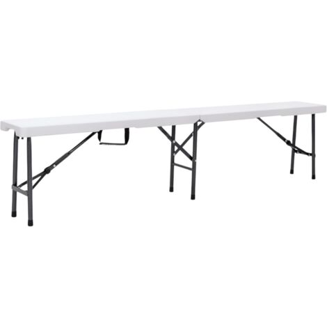 PANCA PIEGHEVOLE CM 180 IN METALLO E PLASTICA BIANCA