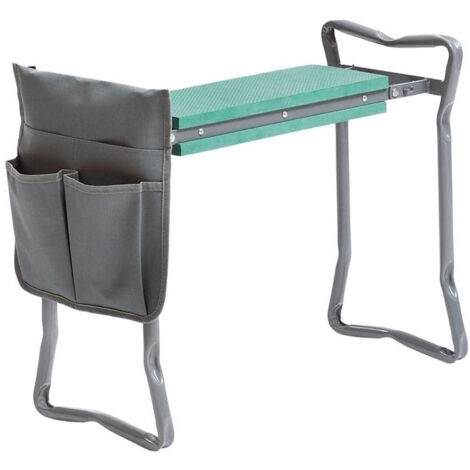 Panca Pieghevole Con Borsa Per Gli Attrezzi Da Giardinaggio 60x49x27,5cm