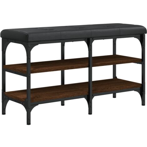 Panca Porta Scarpe Rovere Marrone 82x32x47cm Legno Multistrato vidaXL