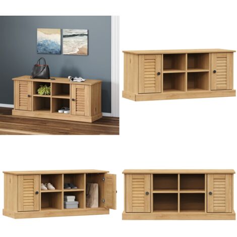 Panca Porta Scarpe VIGO 106x35x45 cm in Legno Massello di Pino - Porta scarpe - Legno massello