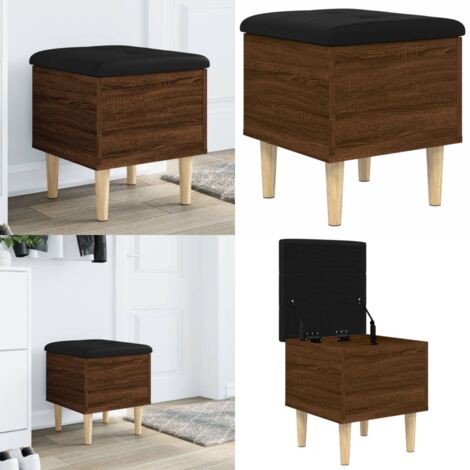 Panca Portaoggetti Rovere Marrone 42x42x46 cm Legno Multistrato - Panca da corridoio - Panca in legno