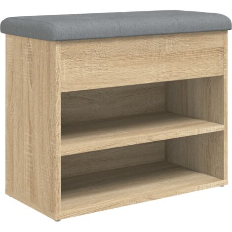 Panca portascarpe color rovere 62 x 32 x 50 cm in multistrato marrone DEC024890