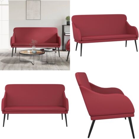 Panca Rosso Vino 110x76x80 cm in Similpelle - Panca in similpelle - Panca per casa
