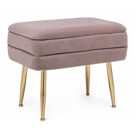 Panca Singola Contenitore Pavlina in Tessuto effetto Velluto Mauve