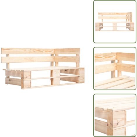 Panca su pallet - vidaXL Panca Angolare da Giardino su Pallet in Legno - Panca da patio