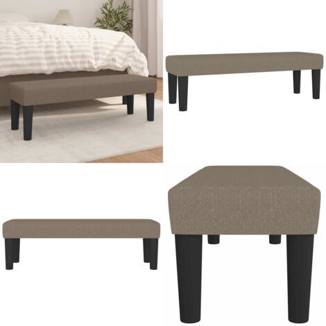 Panca Tortora 100x30x30 cm in Tessuto - Panca per letto - Seduta confortevole