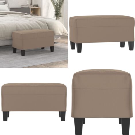 Panca tortora 70x35x41 cm in Microfibra - Panca da ingresso - Panca per letto