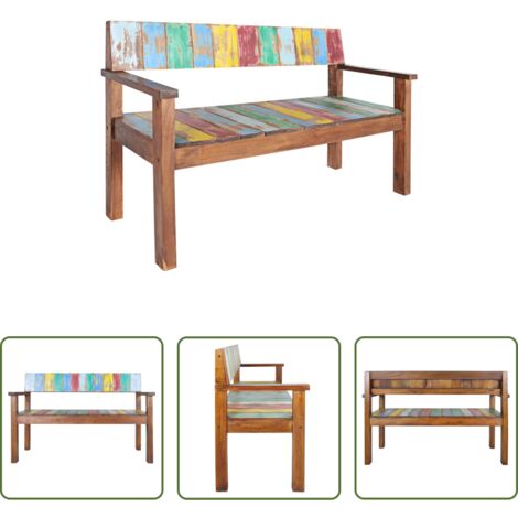Panca vintage -  Panca 115 cm in Legno Massello di Recupero