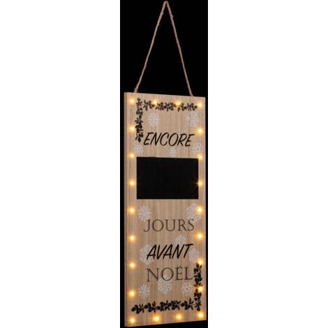 Pancarte "décompte Jour" lumineuse 22 LED Blanc chaud H 55 cm - Feeric Christmas