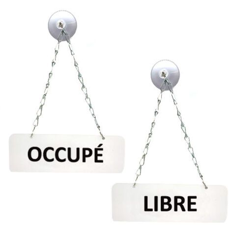 PANCARTE INFORMATIVE LIBRE / OCCUPE POUR COMMERCE (WUV0001)