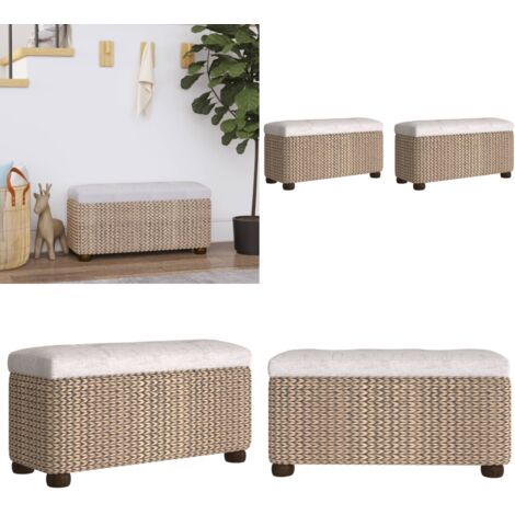Panche Portaoggetti 2 pz con Cuscino Grigio 69 cm Tifa - Panca portaoggetti - Tifa