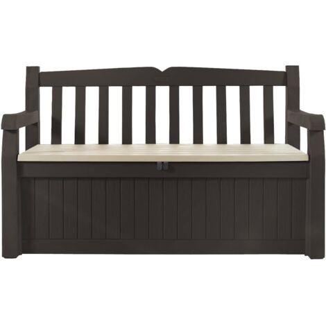 Panchina Contenitore da Giardino 140x60x84 cm in Resina Keter Eden Bench Marrone