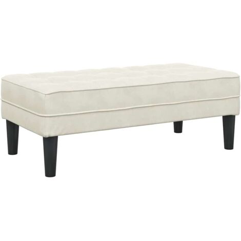 panchina Crema 113 x 57 x 39 cm Velluto vidaXL